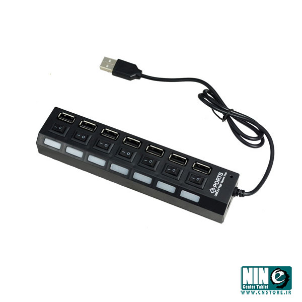  هاب 7 پورت USB با کلید قطع و وصل