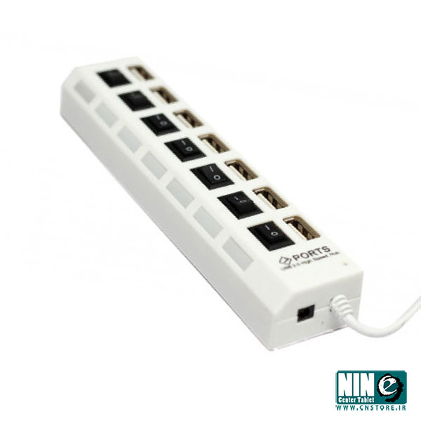  هاب 7 پورت USB با کلید قطع و وصل