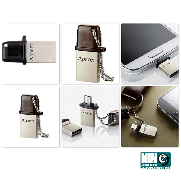 فلش مموری OTG USB اپیسر مدل AH175 ظرفیت 8 گیگابایت 