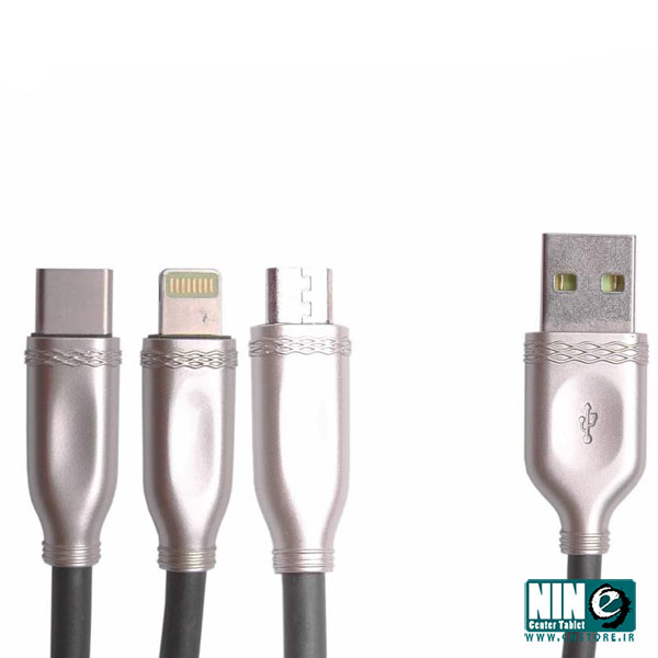  کابل شارژ لایتنینگ/microUSB /USB-C ارلدام مدل ET-IMC012 طول 1.2 متر