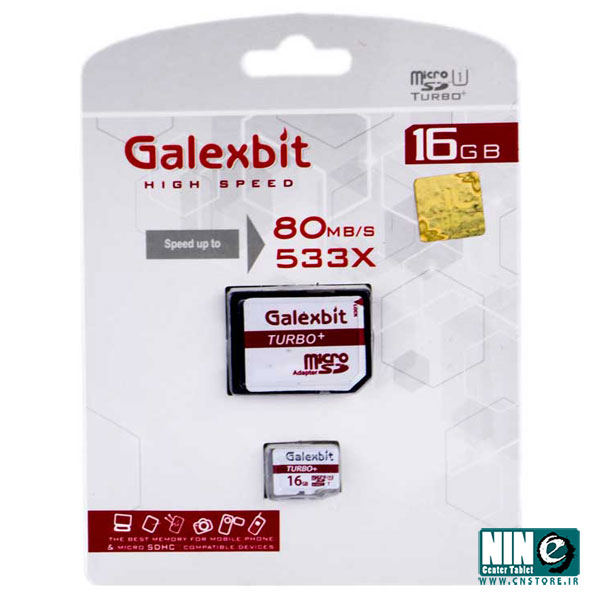  کارت حافظه گلکسی بیت مدل Turbo کلاس 10 استاندارد UHS-I سرعت 80MBps ظرفیت 16 گیگابایت