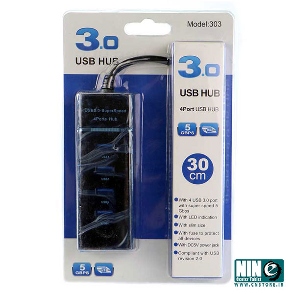  هاب 4 پورت USB 3.0 مدل 303
