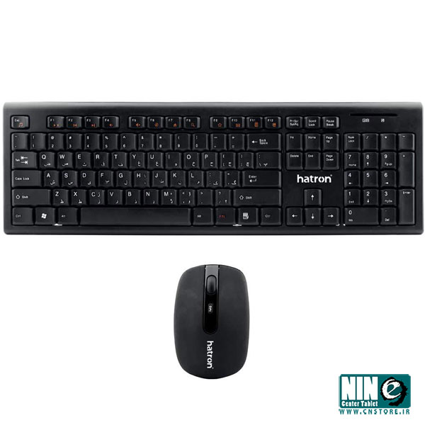  کیبورد و ماوس بی سیم هترون مدل HKCW130 با حروف فارسی