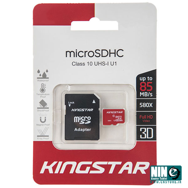  کارت حافظه microSDHC کینگ استار کلاس 10 استاندارد UHS-I U1 سرعت 85MBps همراه با آداپتور SD ظرفیت 32 گیگابایت
