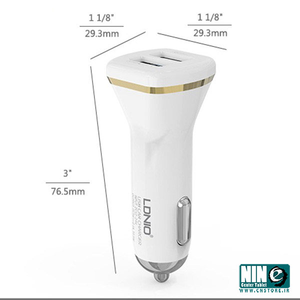  شارژر فندکی الدینیو مدل DL-219 همراه با کابل microUSB
