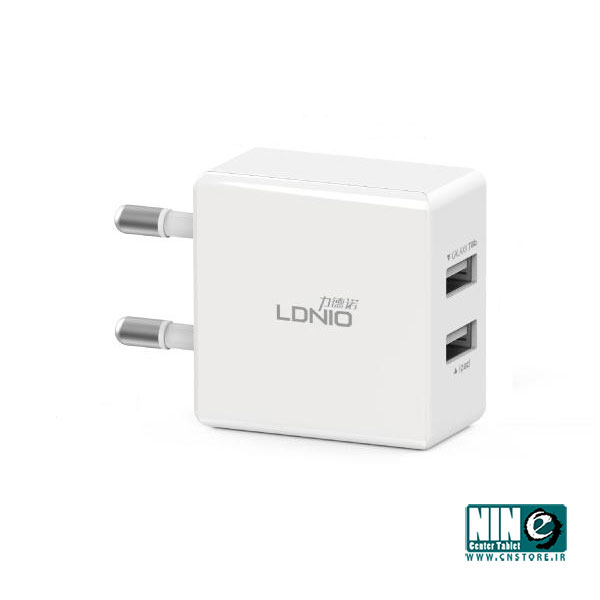 شارژر دیواری 2.1 آمپر LDNIO با دو پورت USB مدل DL-AC200 به همراه کابل میکرو USB