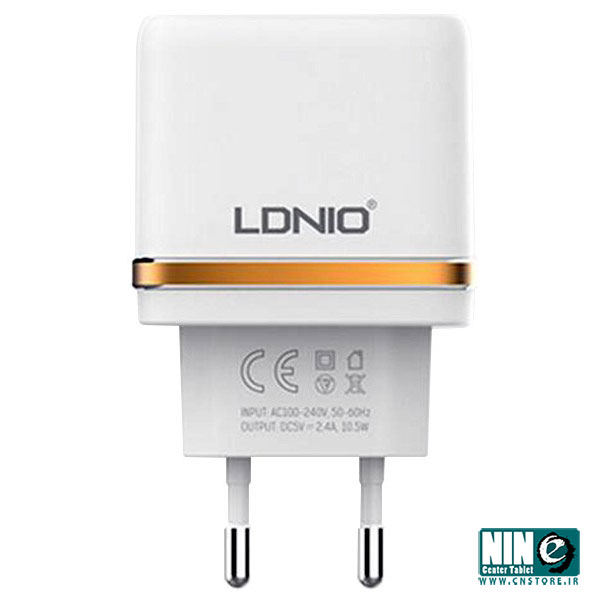  شارژر دیواری 2.4 آمپر الدینیو مدل DL-AC52 به همراه کابل microUSB