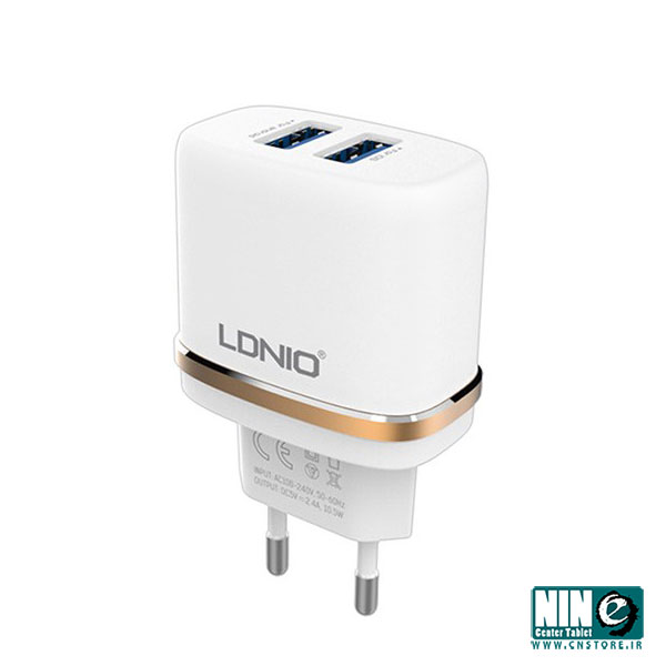  شارژر دیواری 2.4 آمپر الدینیو مدل DL-AC52 به همراه کابل microUSB