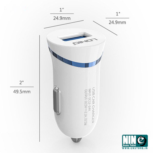 شارژر فندکی الدینیو مدل DL-C12 همراه با کابل microUSB