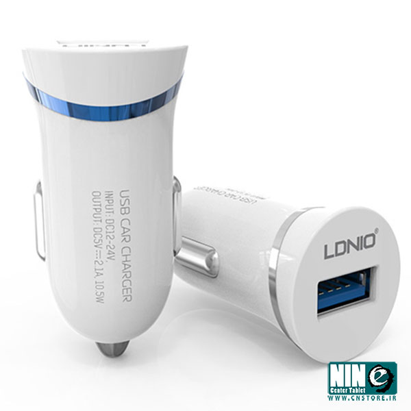  شارژر فندکی الدینیو مدل DL-C12 همراه با کابل microUSB