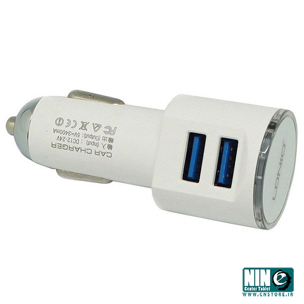  شارژر فندکی الدینیو مدل DL-C29 همراه با کابل microUSB