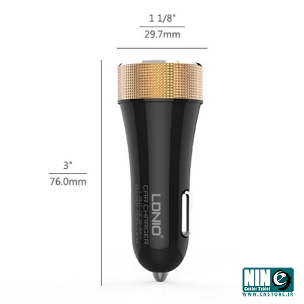  شارژر فندکی الدینیو مدل DL-C50 همراه با کابل microUSB
