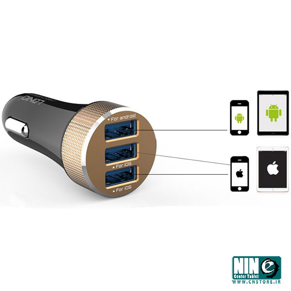  شارژر فندکی الدینیو مدل DL-C50 همراه با کابل microUSB