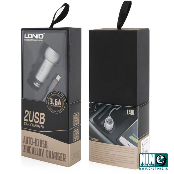  شارژر فندکی الدینیو مدل C401 همراه با کابل microUSB