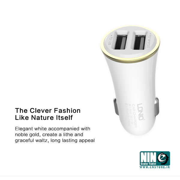  شارژر فندکی خودرو LDNIO با دو پورت USB به همراه کابل میکرو USB
