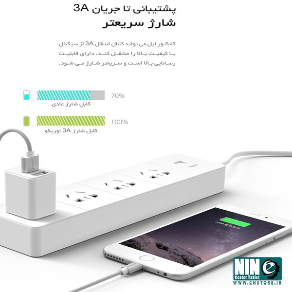  کابل تبدیل USB به لایتنینگ اوریکو مدل LTF-20 طول 2 متر