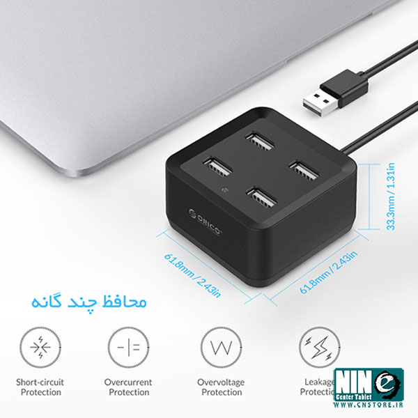  هاب USB 2.0 چهار پورت اوریکو مدل DH4U-U2