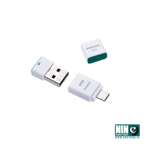 فلش مموری USB فیلیپس مدل پیکو ادیشن FM08DA88B/97 ظرفیت 8 گیگابایت همراه با مبدل OTG 