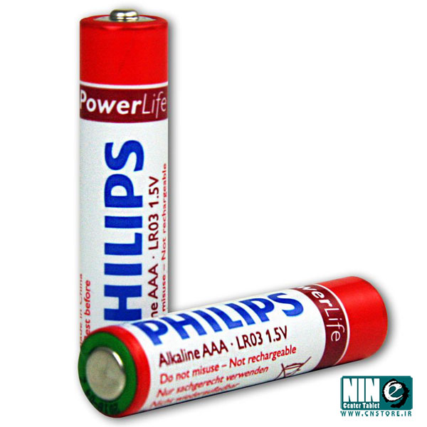  باتری نیم قلمی فیلیپس Power Alkaline AAA بسته 2 عددی