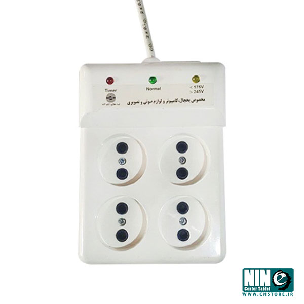  چندراهی برق و محافظ سارا تک الکتریک 4خانه مدل سیم کوتاه 