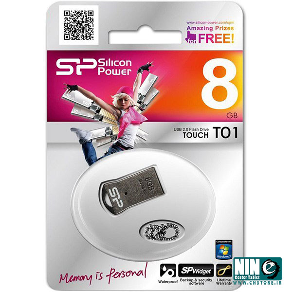  فلش مموری سیلیکون پاور تاچ T01 ظرفیت 8 گیگابایت