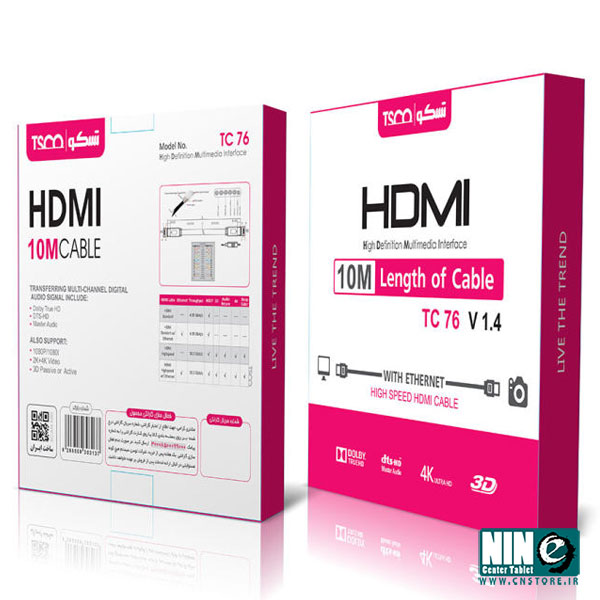  کابل HDMI تسکو مدل TC 76 به طول 10 متر