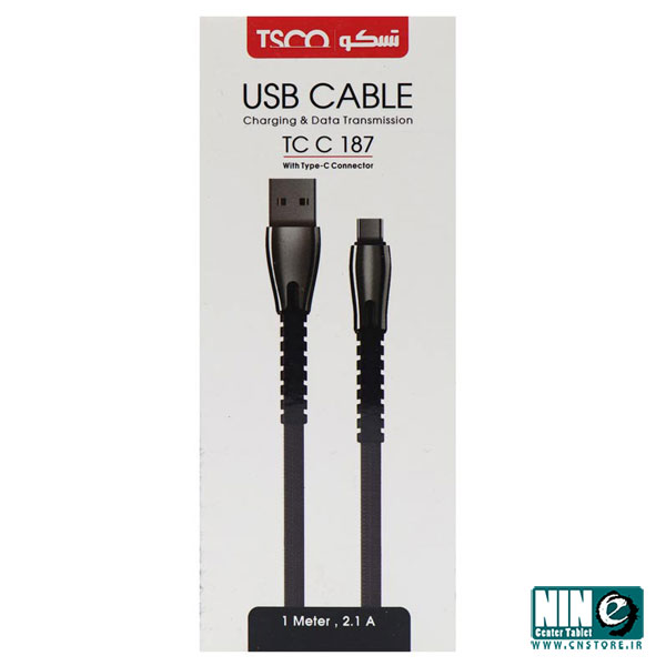  کابل تبدیل USB به USB-C تسکو مدل TC C187 طول 1 متر