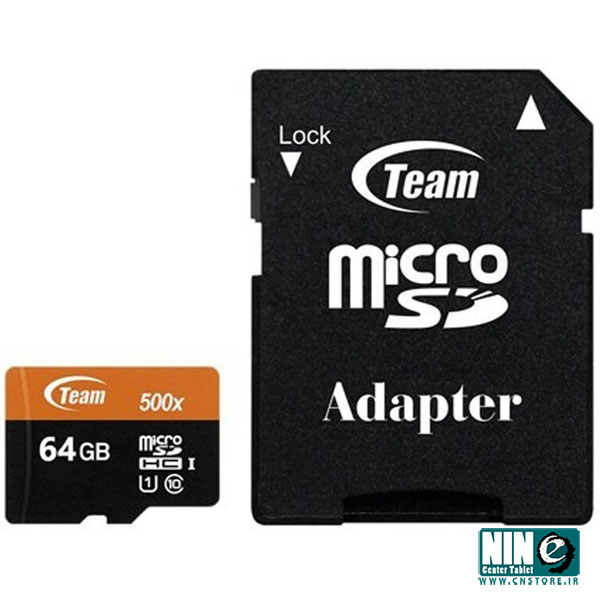  کارت حافظه microSDXC تیم گروپ کلاس 10 استاندارد UHS-I U1 سرعت 500X ظرفیت 64 گیگابایت