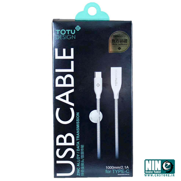  کابل تبدیل USB به Type-C توتو مدل Zinc Alloy به طول 1 متر