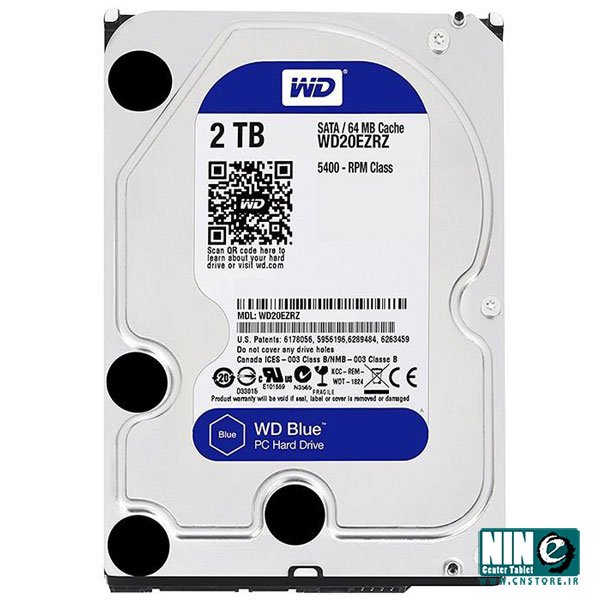  هارددیسک اینترنال وسترن دیجیتال مدل Blue WD20EZRZ ظرفیت 2 ترابایت