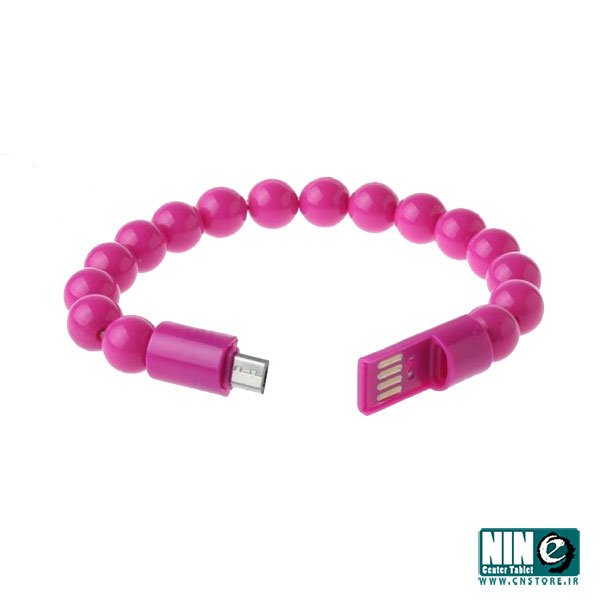  کابل دستبندی مهره ای MicroUSB رنگی