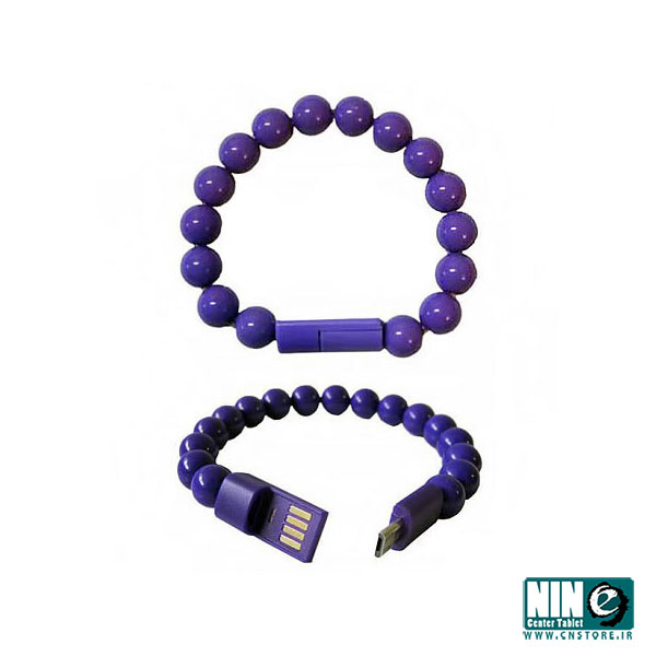  کابل دستبندی مهره ای MicroUSB رنگی