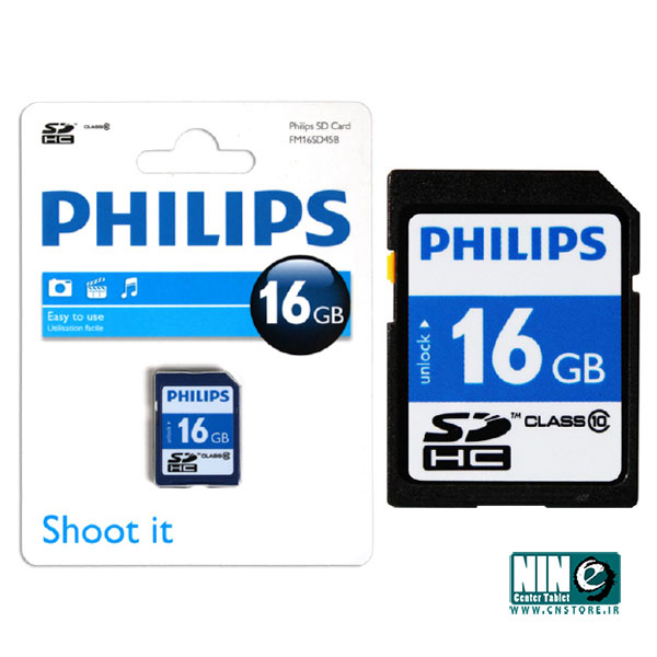 کارت حافظه ی SDHC فیلیپس کلاس 10 - 16 گیگابایت