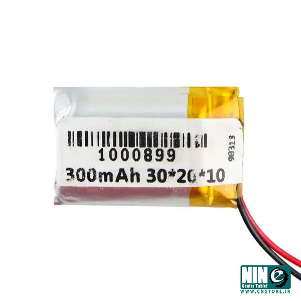 باتری لیتیومی ظرفیت 300 میلی آمپر ساعت کد 1000899