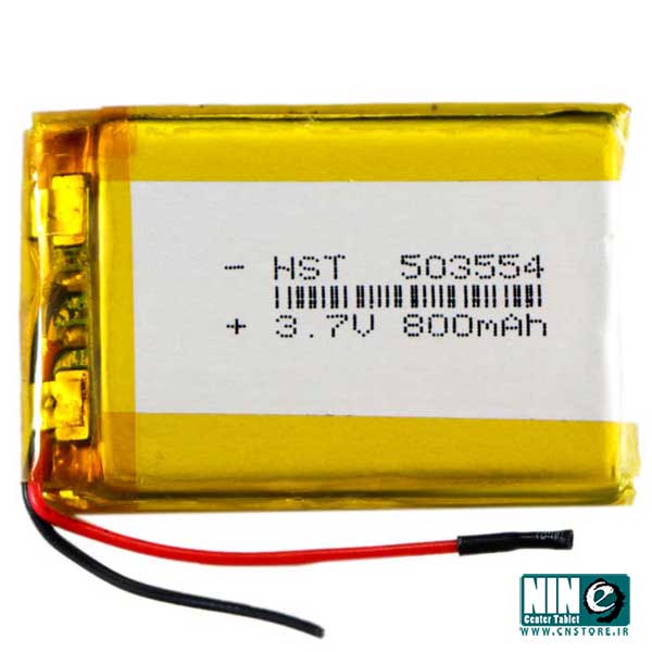 باتری لیتیومی ظرفیت 800 میلی آمپر ساعت کد 503554