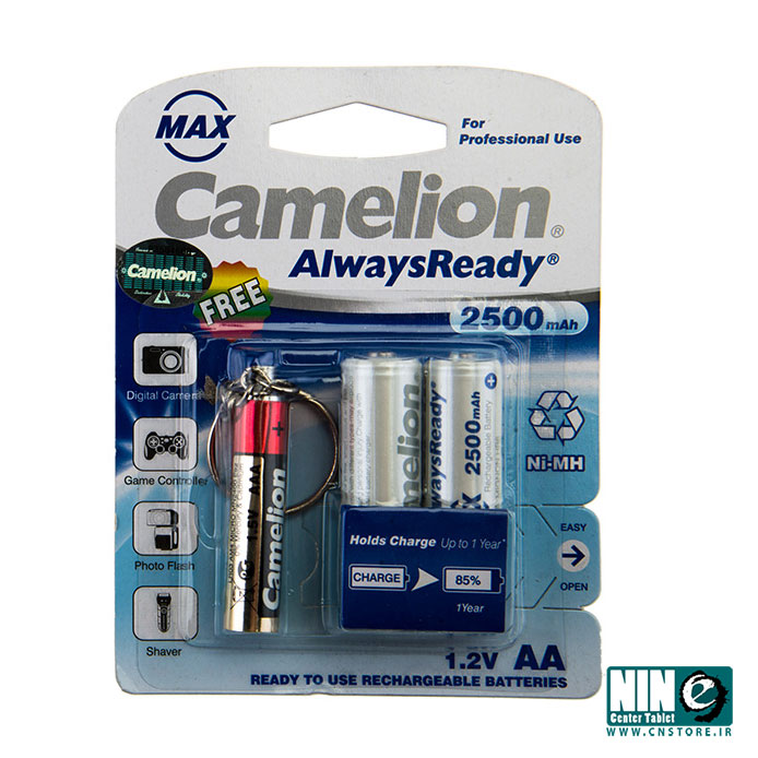 باتری قلمی قابل شارژ Always Ready Max-2500mAh به همراه چراغ قوه LED