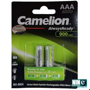 Camelion AlwaysReady 900mAh Rechargeable AAA Battery Pack of 2