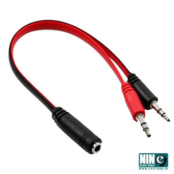 تبدیل 2 به 1 جک 3.5 میلی متری-چند رنگ