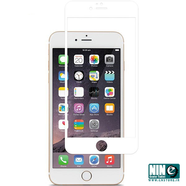 محافظ صفحه نمایش شیشه ای 3D مناسب برای گوشی موبایل آیفون 6 پلاس/6s پلاس - سفید
