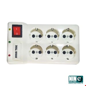 SaraTak Electric 6 Sockets Power Strip With Surge Protector - 1.5m