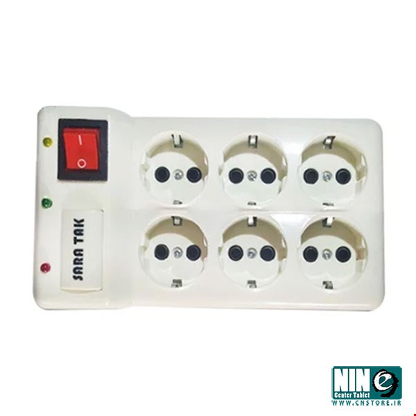 SaraTak Electric 6 Sockets Power Strip With Surge Protector - 3m