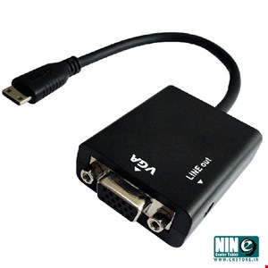 Mini HDMI to VGA Adapter with Audio Cable