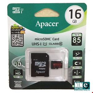Apacer UHS-I U1 Class 10 85MBps microSDHC With Adapter - 16GB