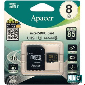 Apacer UHS-I U1 Class 10 85MBps microSDHC With Adapter - 8GB