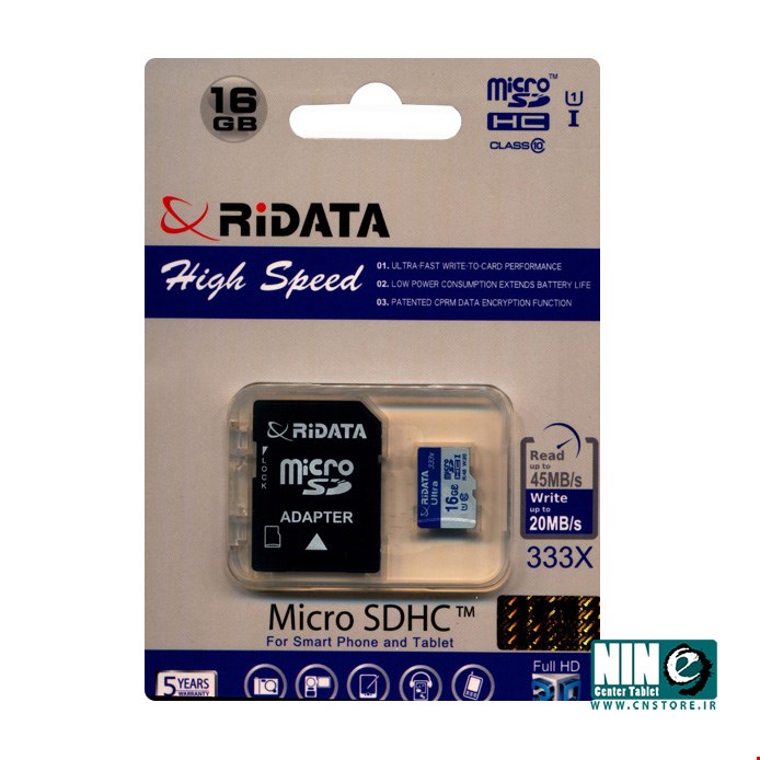 RiData High Speed microSDHC 16GB UHS-I U1 Class 10 333X With Adapter