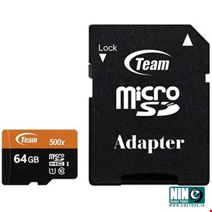 Teamgroup MicroSDXC Class 10 UHS-1 U1 500X With Adapter - 64GB 