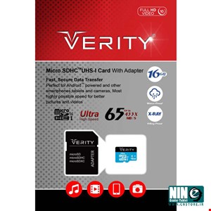 Verity UHS-I U1 Class 10 65MBps microSDHC With Adapter 16GB