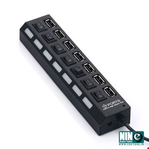 7Ports USB HUB with On/Off Key and Light Indicator