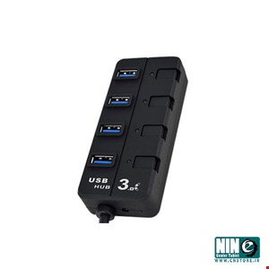  4Port USB 3.0 Hub with Key and Light Indicator
